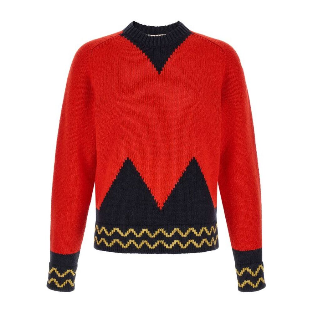 Marni Men Geometric Intarsia Sweater